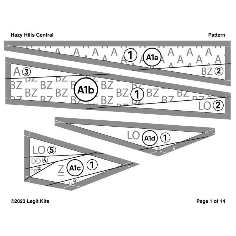 Hazy Hills Central Pattern PT055