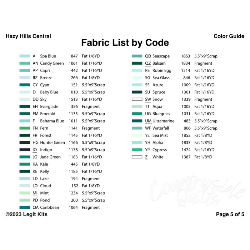 Hazy Hills Central Quilt Kit QK055