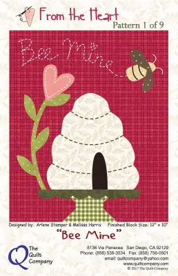 From The Heart Bee Mine Block 1 Block of the Month