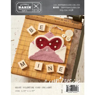 Heart Valentine Card Ornament