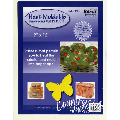 Heat Moldable Double Sided Fusible Plus Stabilizer 9in x 12in