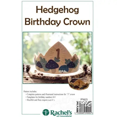 Hedgehog Birthday Crown Pattern