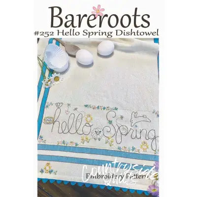 Hello Spring Embroidered Dishtowel Pattern