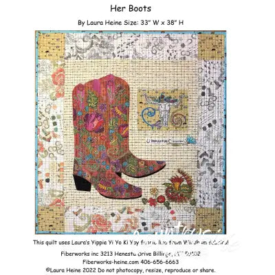 Her Boots Collage Pattern by Laura Heine