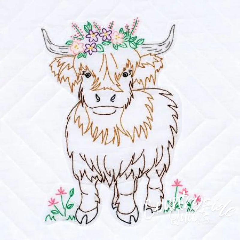 Highland Cow 18in Quilt Squares 18’’ Block 371812