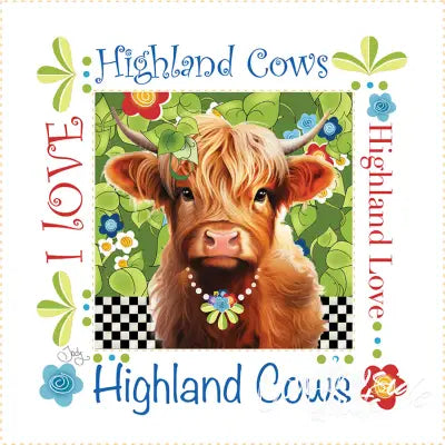 Highland Cow 6in Panel