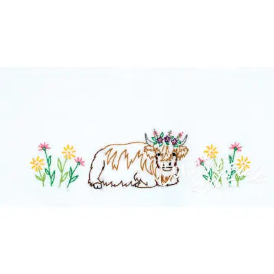 Highland Cow Perle Edge Pillowcases