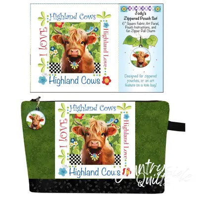 Highland Cow Pouch Set