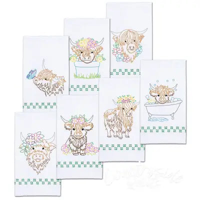 Highland Cows Decorative Hand Towel Set