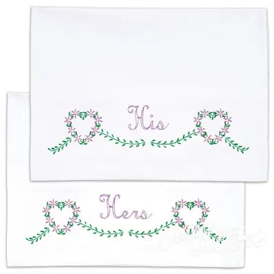 His & Hers Perle Edge Pillowcases