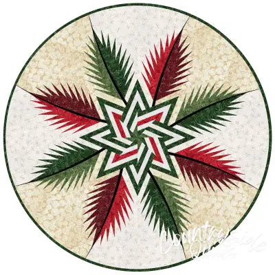 Holiday Sparkle Prickly Pinecones Tree Skirt Kit