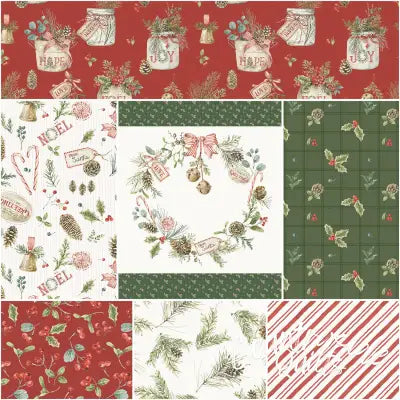 Holiday Spirit 1 Yard Bundle Red, 7pcs