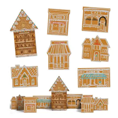 Holly Hills Gingerbread Town by Janet Wecker Frisch - Machine Embroidery