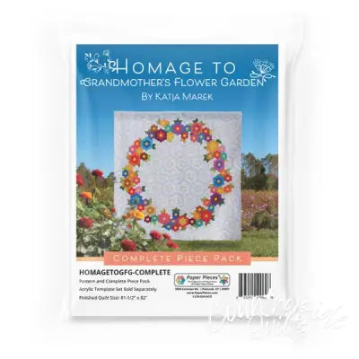 Homage to Grandmother's Flower Garden Pattern & Pieces