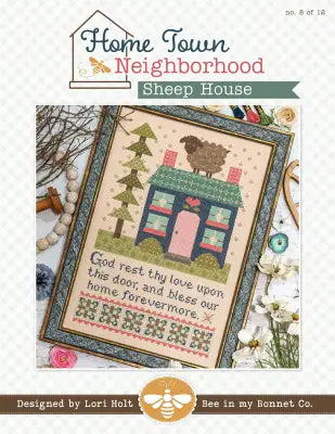 Home Town Neighborhood  Sheep House Cross Stitch