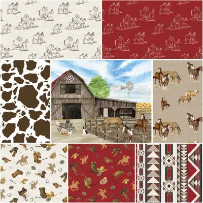 The Homestead 1 Yard Bundle Cream, 8pcs