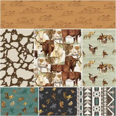 The Homestead 1 Yard Bundle Ochre, 7pcs