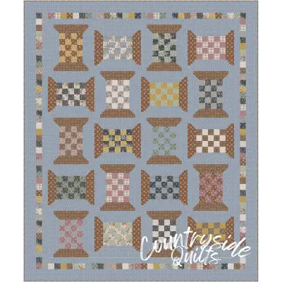 Honey Locust Checkered Spools Quilt Kit