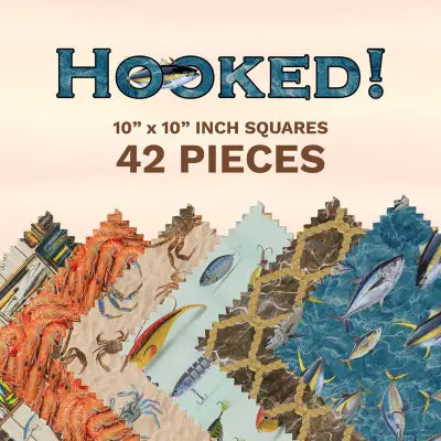 Hooked! 10 Inch Square Pack - 42 pcs