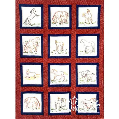 Horses Quilt Square Themes