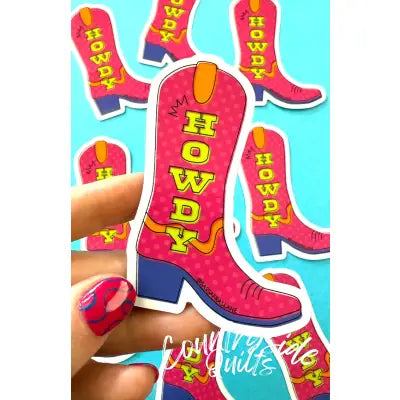 Howdy Boot Stickers 6pk