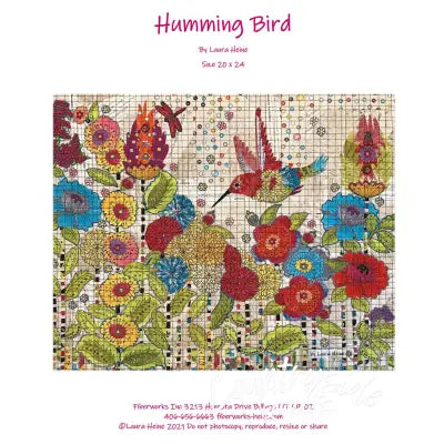 Humming Bird Collage Pattern by Laura Heine