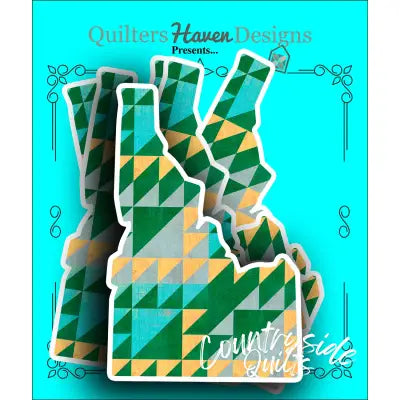 Idaho Quilt Sticker 6pk