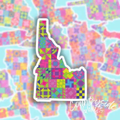 Idaho State Quilt Stickers 6pk
