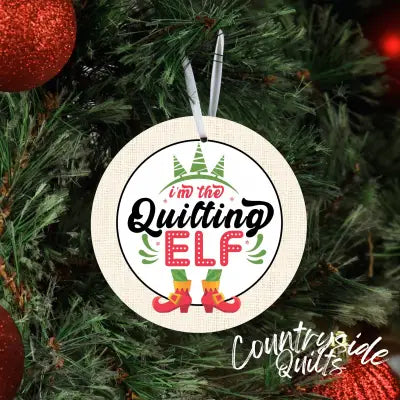 I'm the Quilting Elf Metal Ornament