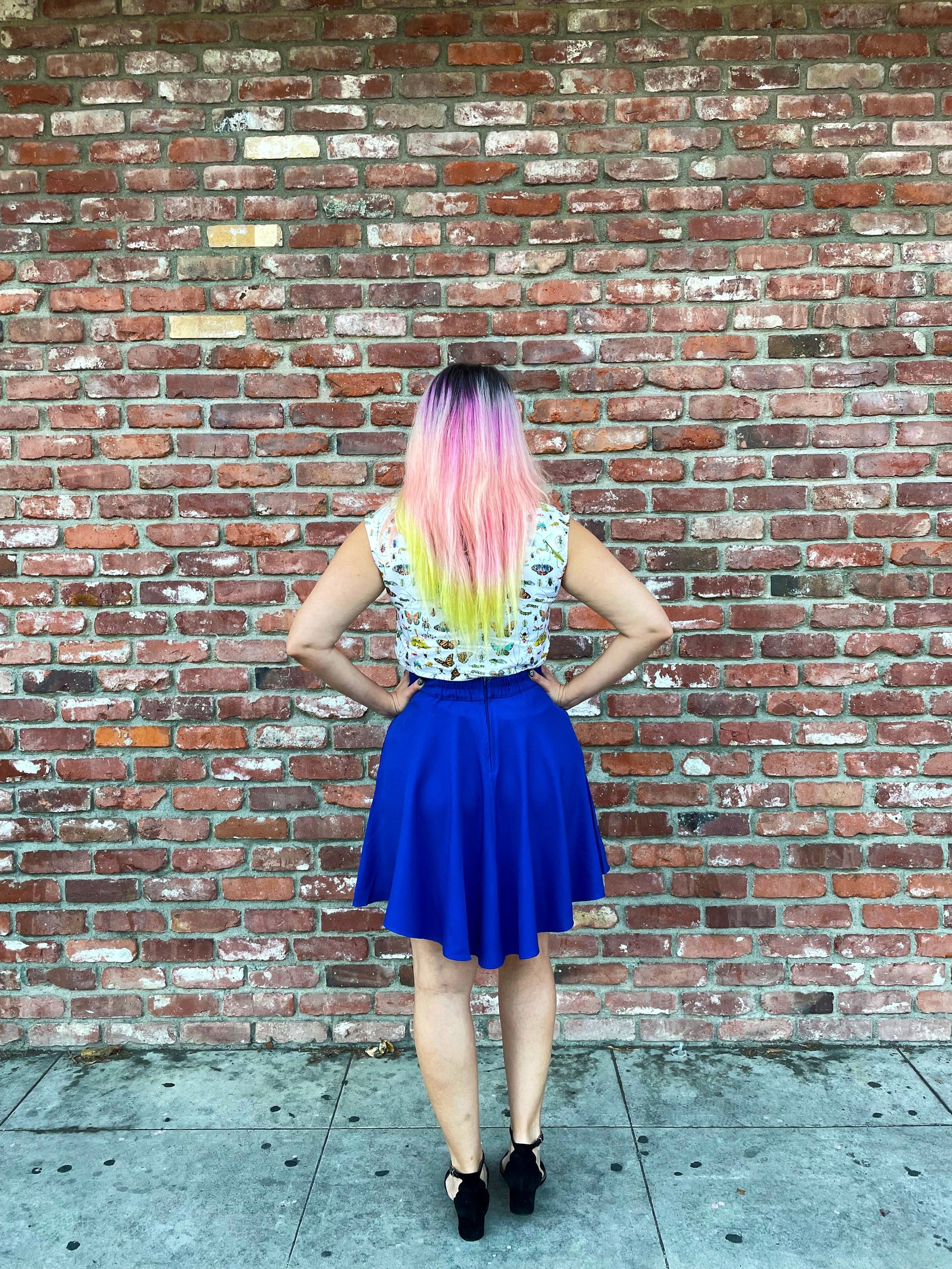 Royal Blue Skater Skirt