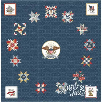 Independence Digitally-Printed American Independence BOM Quilt Store Display