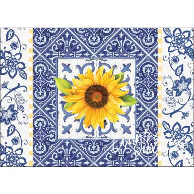Indigo Sunflower Note Cards