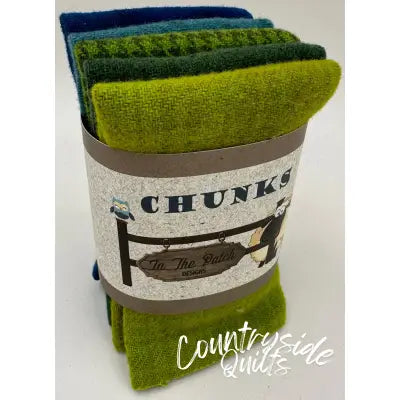 Irish Wool Chunks 5pc 9in x 10in