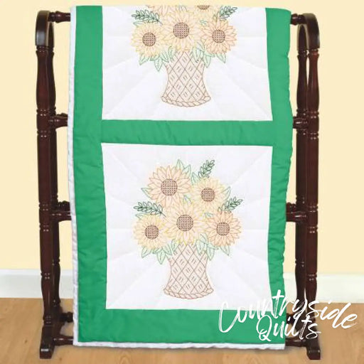 Jack Dempsey Basket Of Sunflowers Quilt Blocks 18’’