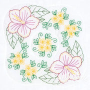 Jack Dempsey Hibiscus Quilt Blocks Discountinued Block