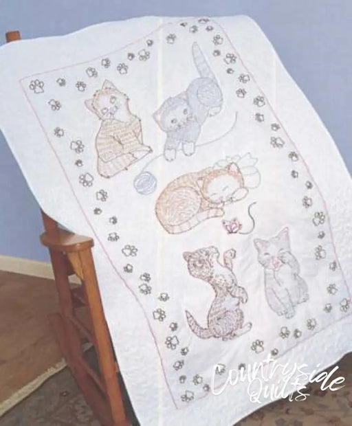 Jack Dempsey Kitty Cats Lap Quilt Quilts 626012