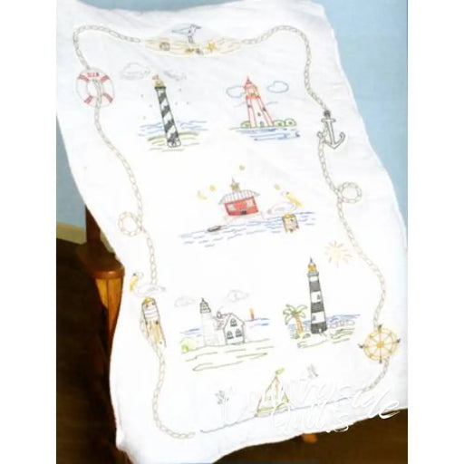 Jack Dempsey Lighthouses Lap Quilt 40in x 60in Quilts 497111