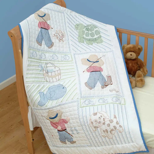 Jack Dempsey Little Boy Crib Quilt Top Baby Quilts 730789