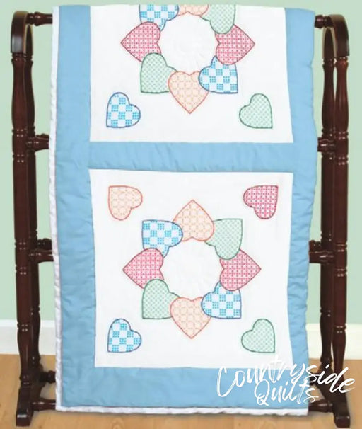 Jack Dempsey Patchwork Hearts Quilt Block Set 18’’ 216218