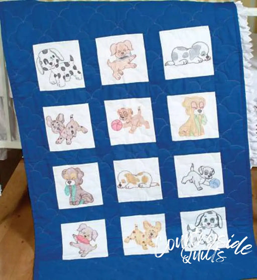 Jack Dempsey Puppies Quilt Block Set 9’’ 668731