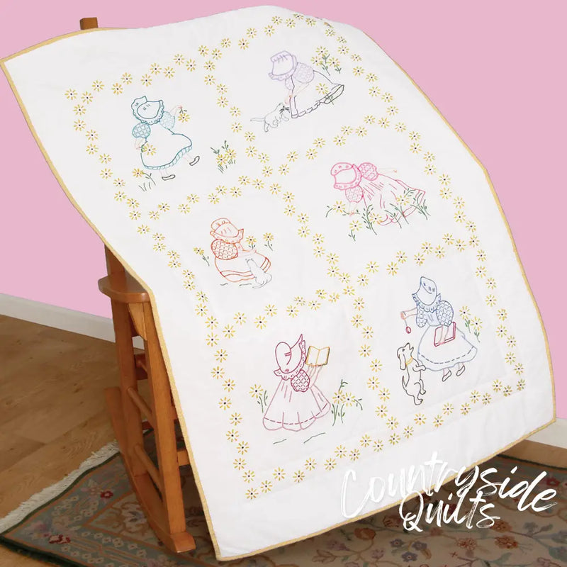 Jack Dempsey Sunbonnet Sue Lap Quilt Top Quilts 472008