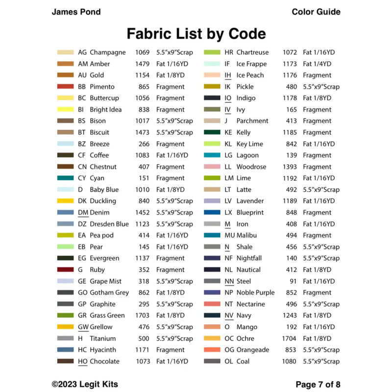 James Pond Pattern PT054