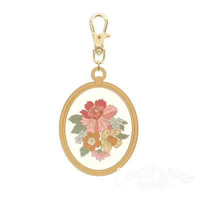 Jane Austen Floral Enamel Charm