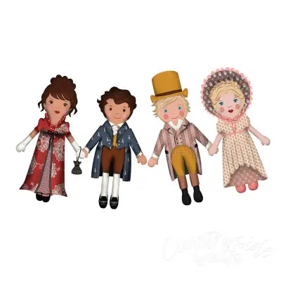 Jane Austen Ladies & Gents Dolls - Machine Embroidery USB