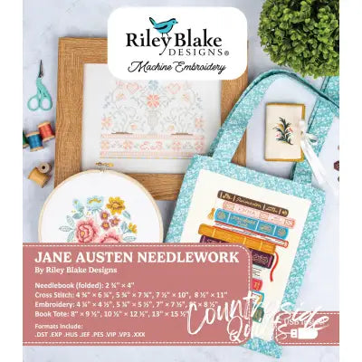 Jane Austen Needlework Projects - Machine Embroidery USB