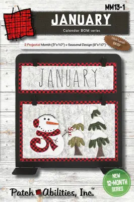 January Calendar Series Block of the Month with Buttons