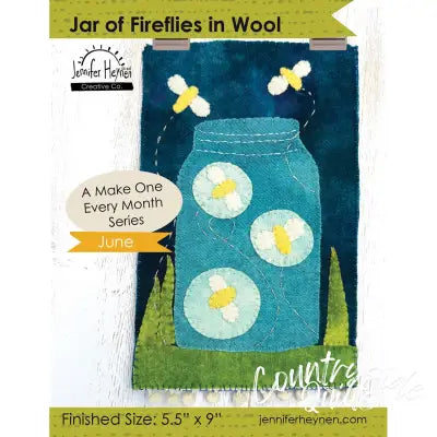 Jar of Fireflies in Wool A Make One Every Month Pattern June
