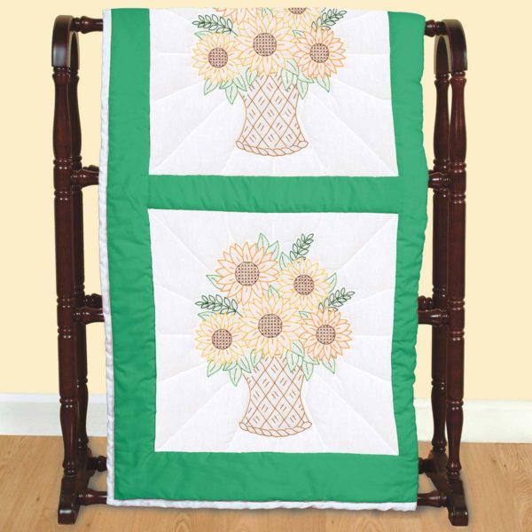 Basket of Sunflowers 18″ Quilt Blocks