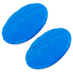 Jeffers Blue Bone Stamped Frisbee Natural Rubber 8 Inch Dog Toy for Fetching & Chewing