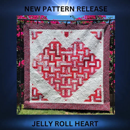 JELLY ROLL HEART QUILT Quilt Pattern 85035 3DQ6970